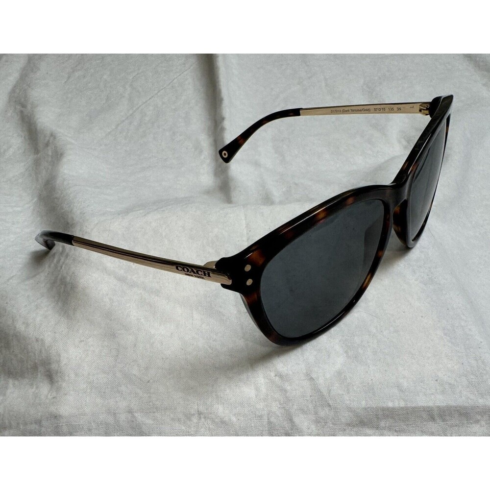 Coach Sunglasses HC 8084 (L072 Celia) 517013 Dark Tortoise/Gold,‎ FRAMES ONLY - Picture 3 of 8